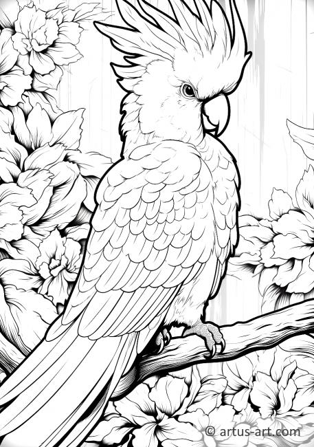 Cockatoo Coloring Page For Kids